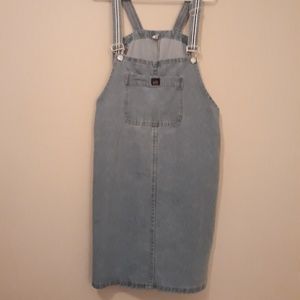 Denim overall dress